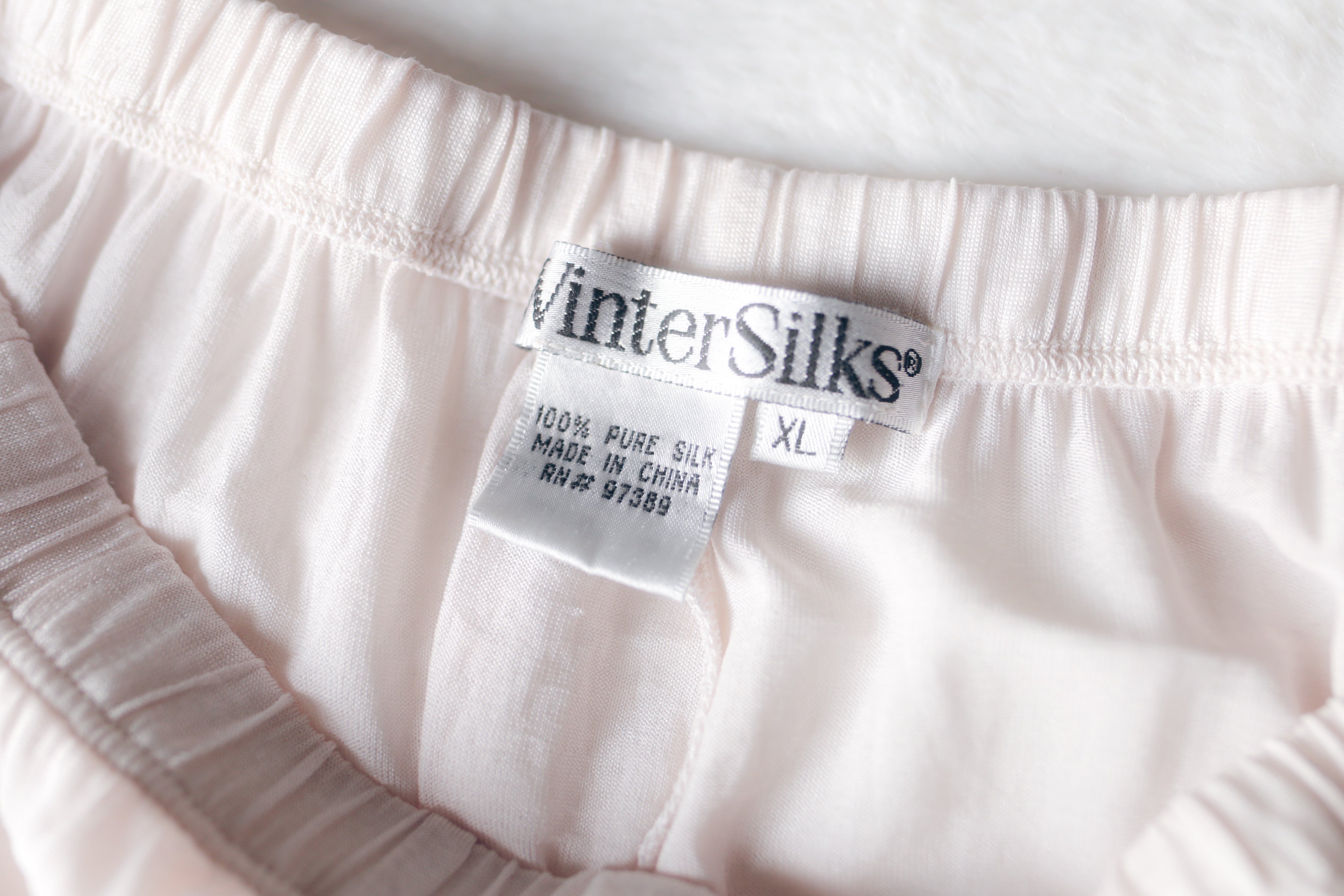 WinterSilks Vintage 100% Silk Base Layer Sleep Pajama 3/4 Pants XL