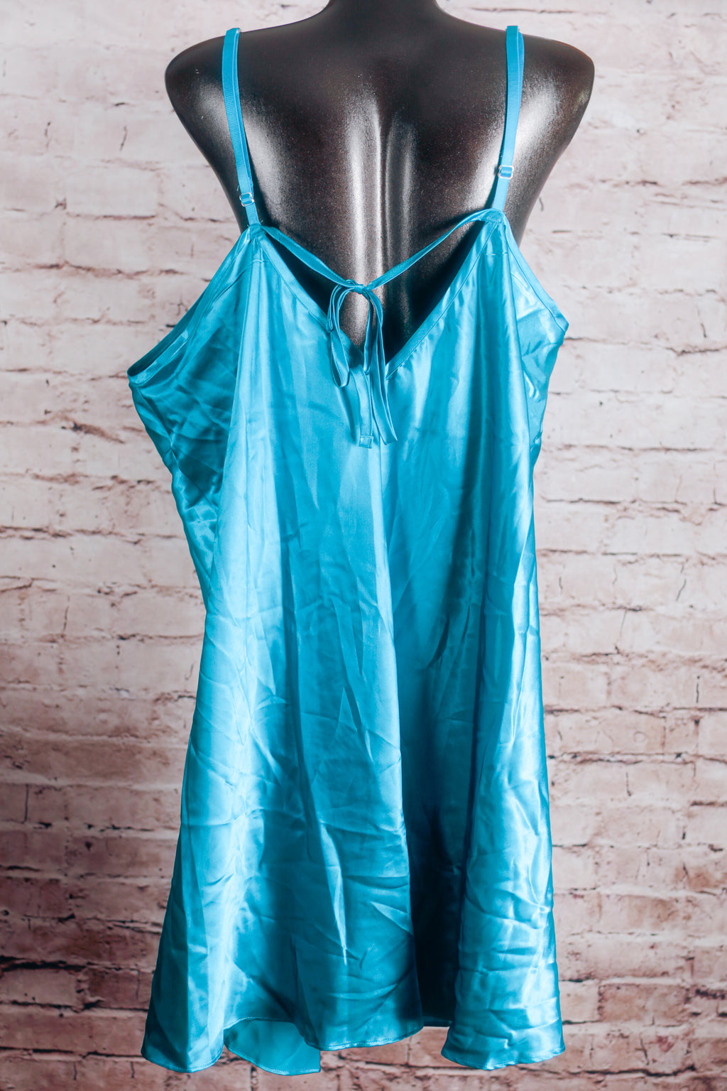 Cacique Classic Sexy Satin Lace Chemise Lingerie 22 / 24 Blue