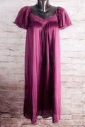 Vanity Fair Vintage Satin Slip Peignoir Negligee Nightgown Medium Dark Purple