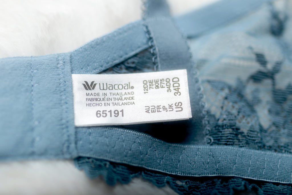 Wacoal 34DD Embrace Lace 65191 Unlined Embroidered Underwire Bra Blue NEW