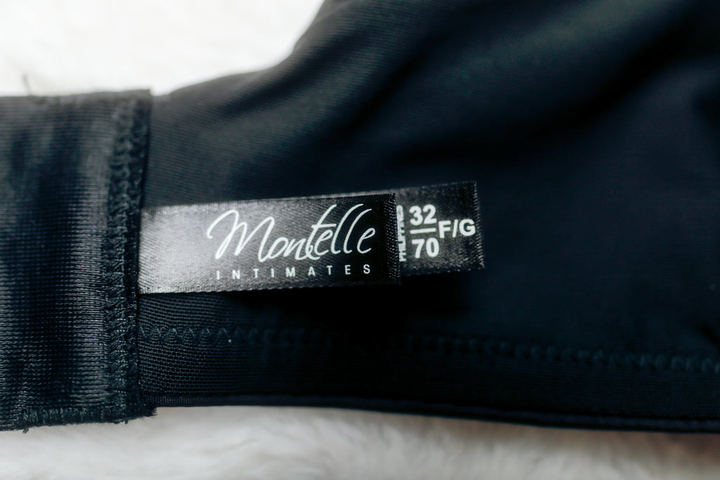 Montelle 32F 32G Mysa Soft Wireless Lounge T-shirt Bralette Black NEW