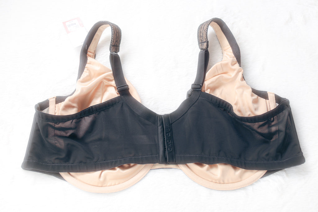 Cacique Modern Lace Covered Unlined Full Coverage Underwire Bra 46F NEW