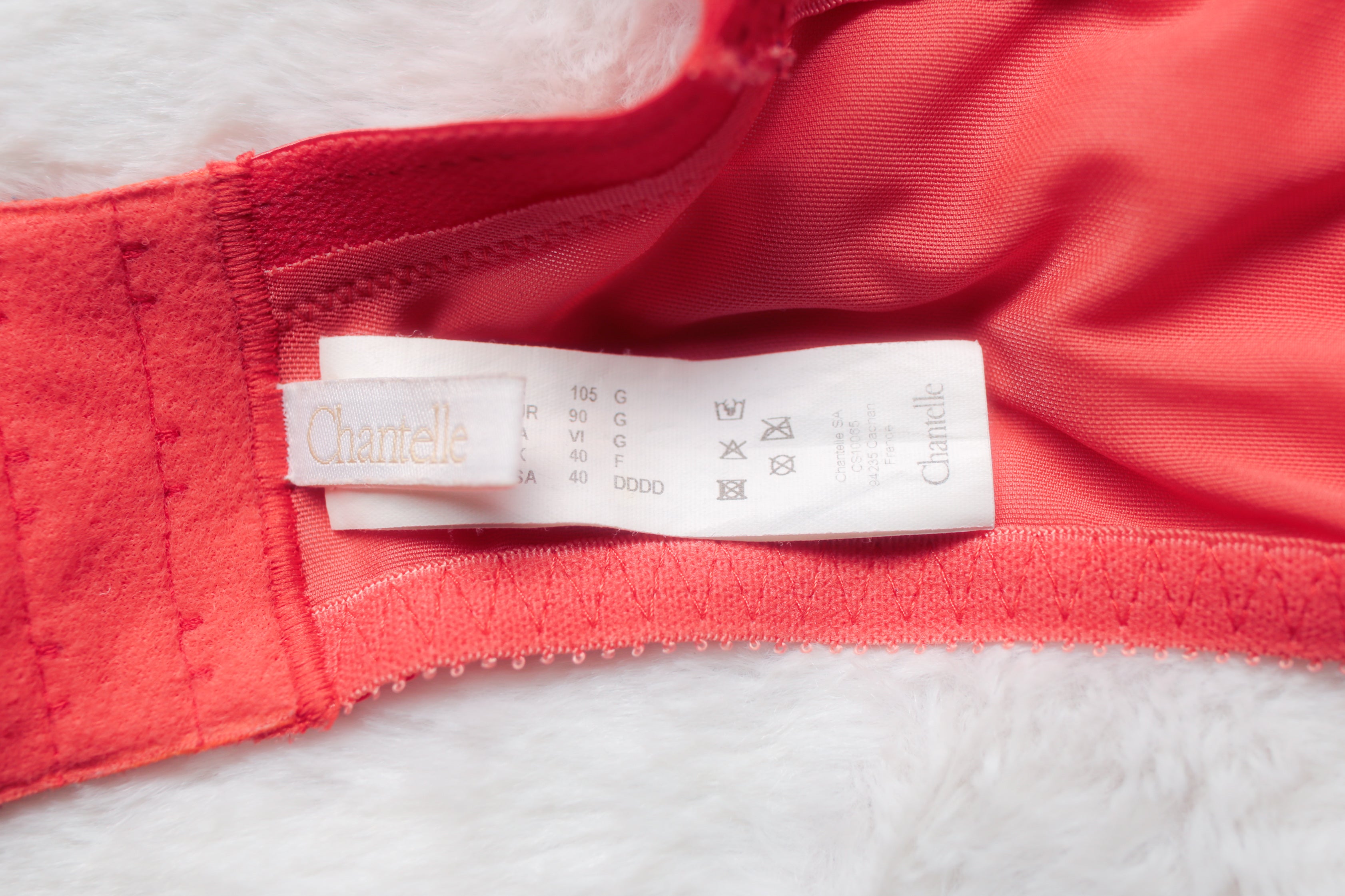 Chantelle Rive Gauche Full Coverage Unlined Underwire Balconette Bra Pink US 40DDDD UK 40F