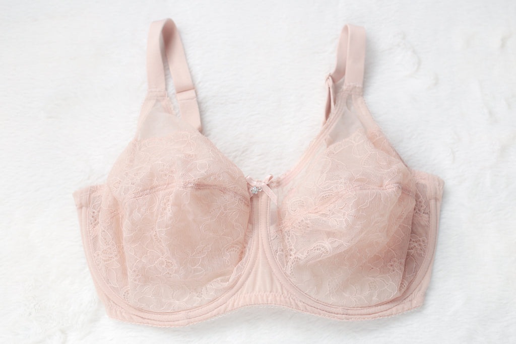 Wacoal Retro Chic Full Figure 855186 Unlined Sheer Lace Underwire Bra Beige 34G UK 34F