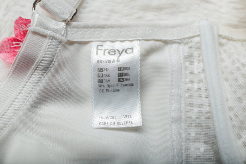 Freya US 36K UK 38H Rio Plunge Balconette Underwire Unlined Bra White AA1554