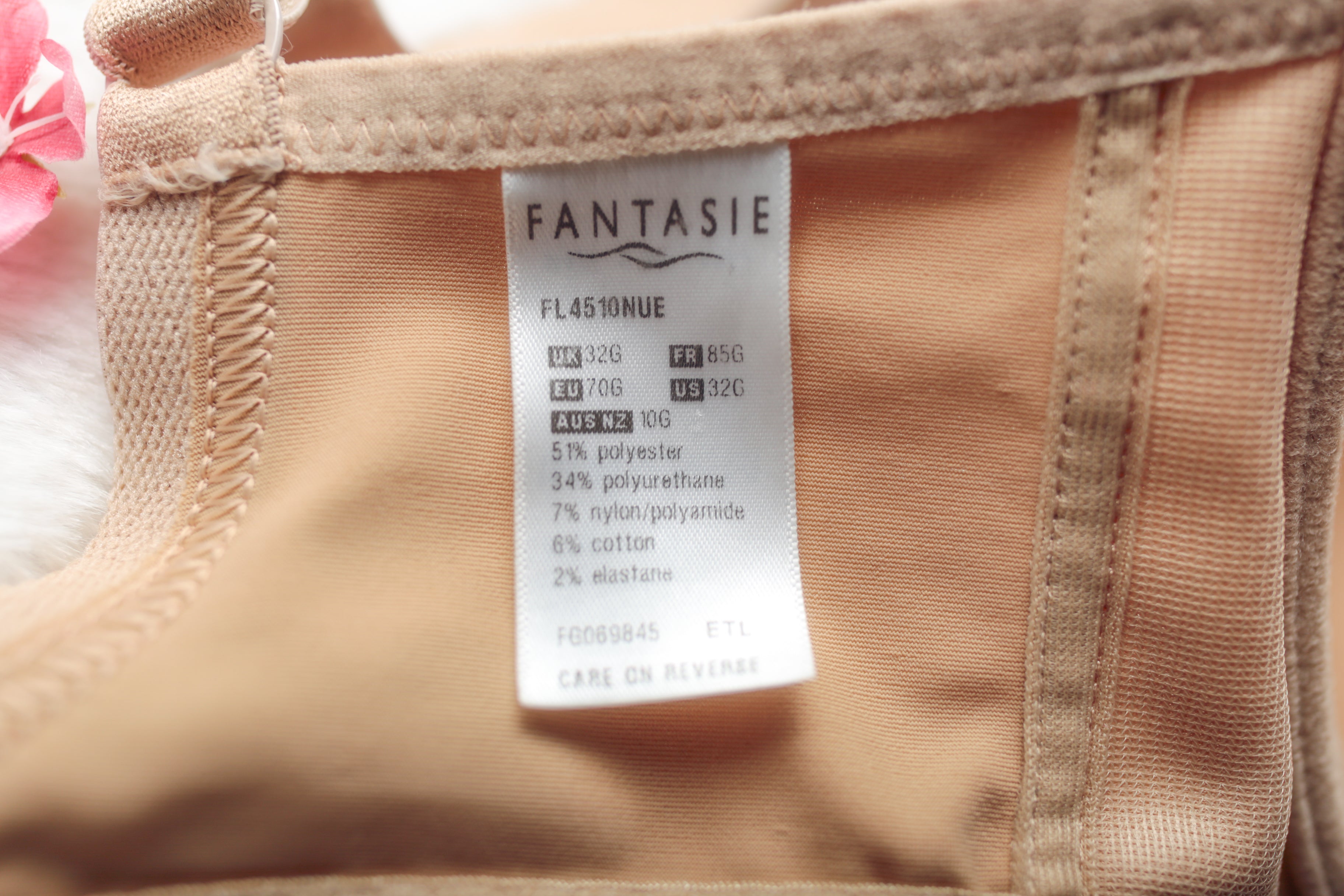 Fantasie 32G UK 32F Smoothing Molded Balcony FL4510 Underwire T-shirt Bra