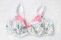 Elomi Maya Plunge EL4210 Unlined Full Coverage Underwire Bra Floral White US 36G UK 36F