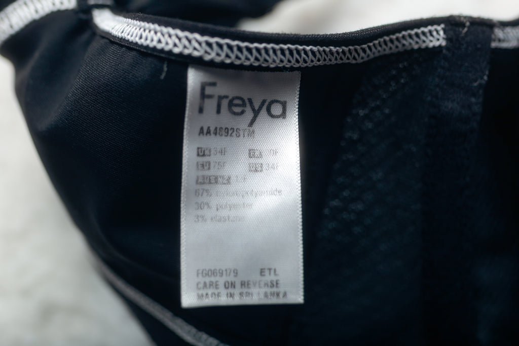 Freya 34F AA4892 Sonic Sport Underwire Sports Bra Black