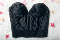 Carnival 34A Satin Bridal Basque Corset Bustier Bra Black