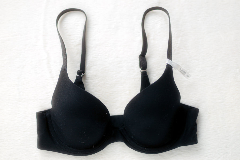 Aerie Real Sunnie Full Coverage Molded Padded Underwire T-shirt Bra Black 30B NEW