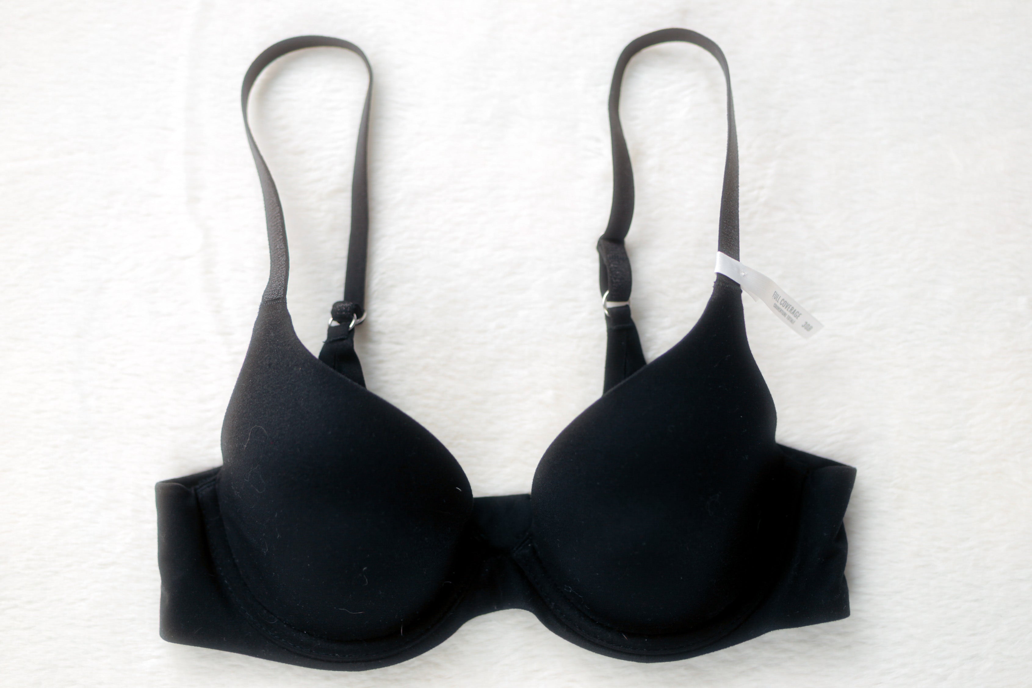 Aerie Real Sunnie Full Coverage Molded Padded Underwire T-shirt Bra Black 30B NEW