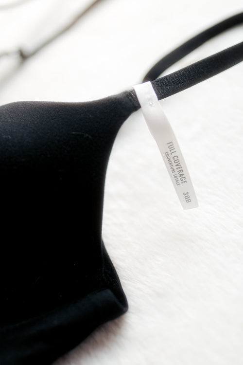 Aerie Real Sunnie Full Coverage Molded Padded Underwire T-shirt Bra Black 30B NEW