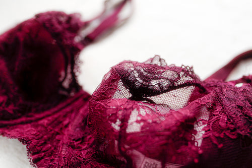 Victoria's Secret Dream Angels Push-up Unpadded Unlined Lace Demi Bra Purple 36DDD