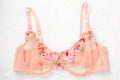 Adore Me Unlined Sheer Embroidered Floral Mesh Fairy Balconette Bra Beige 38C