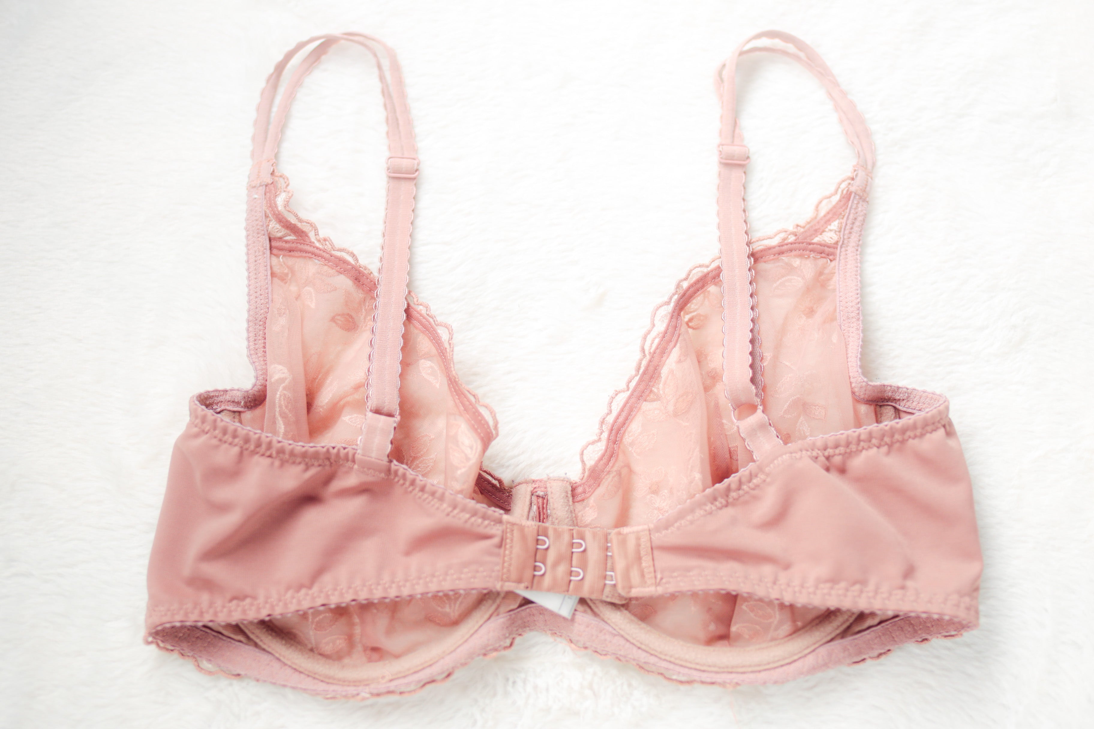 Wacoal Vintage Flower Fields 85731 Embroidered Floral Sheer Unlined Underwire Bra Beige 36DD