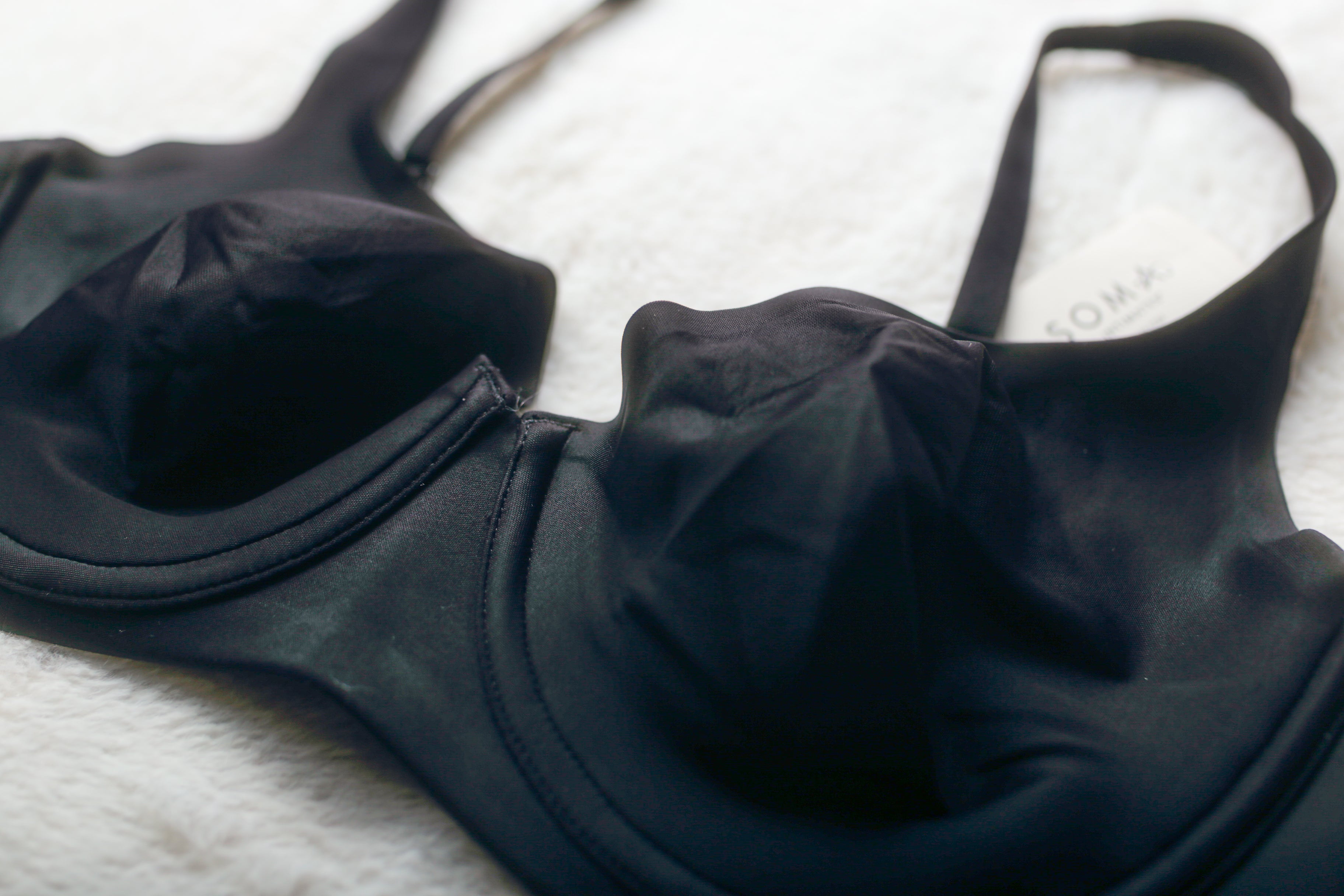 Soma Essentials 34D Unlined Scoop Balconette T-shirt Bra Black NEW