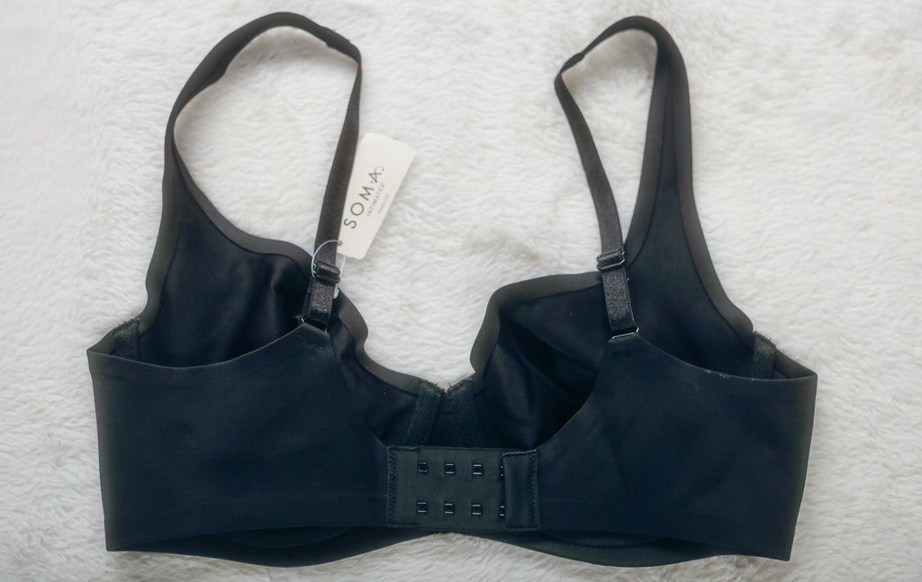 Soma Essentials 34D Unlined Scoop Balconette T-shirt Bra Black NEW
