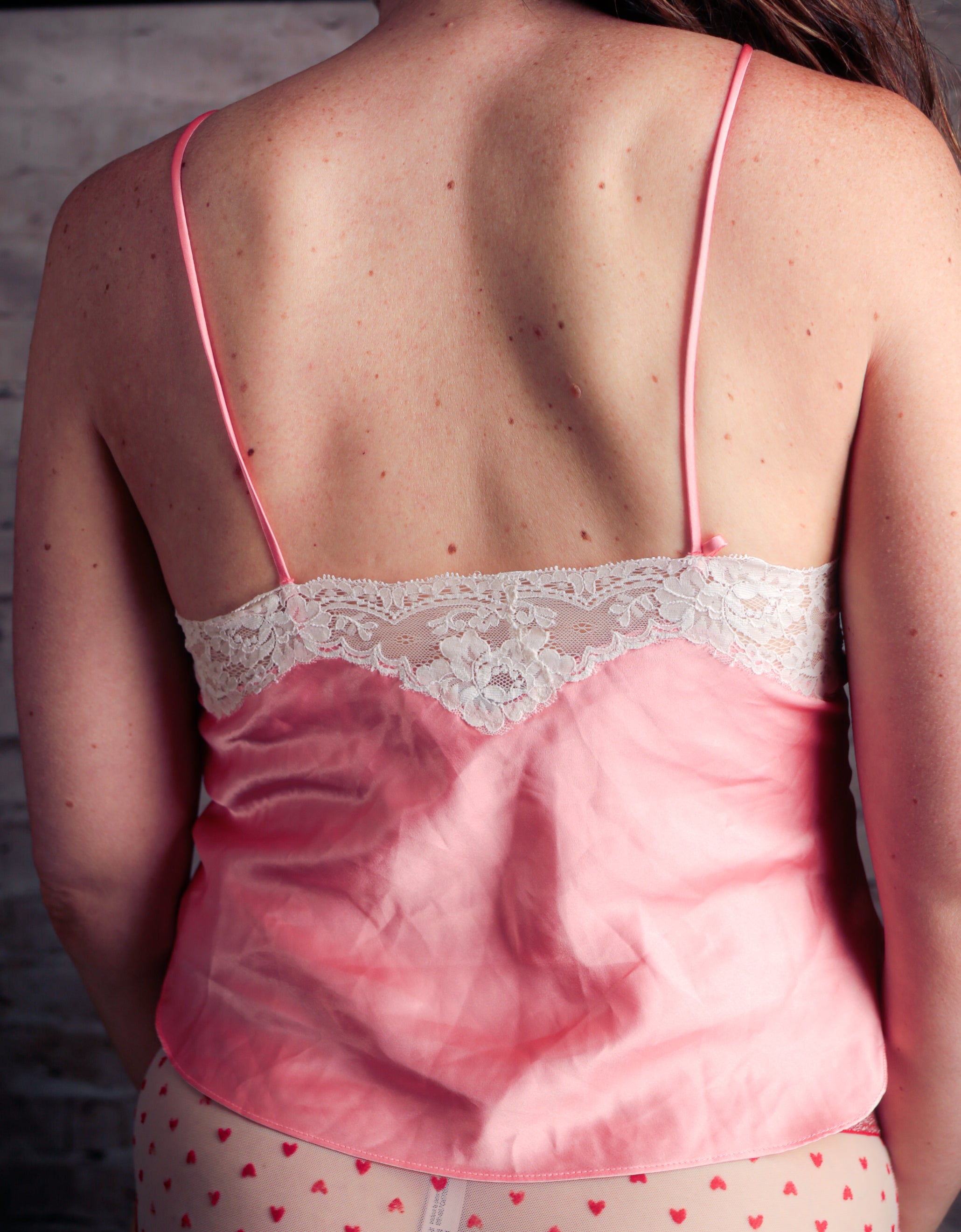 Morgan Taylor Fantasies Vintage 80s Satin Lace Camisole Small Pink