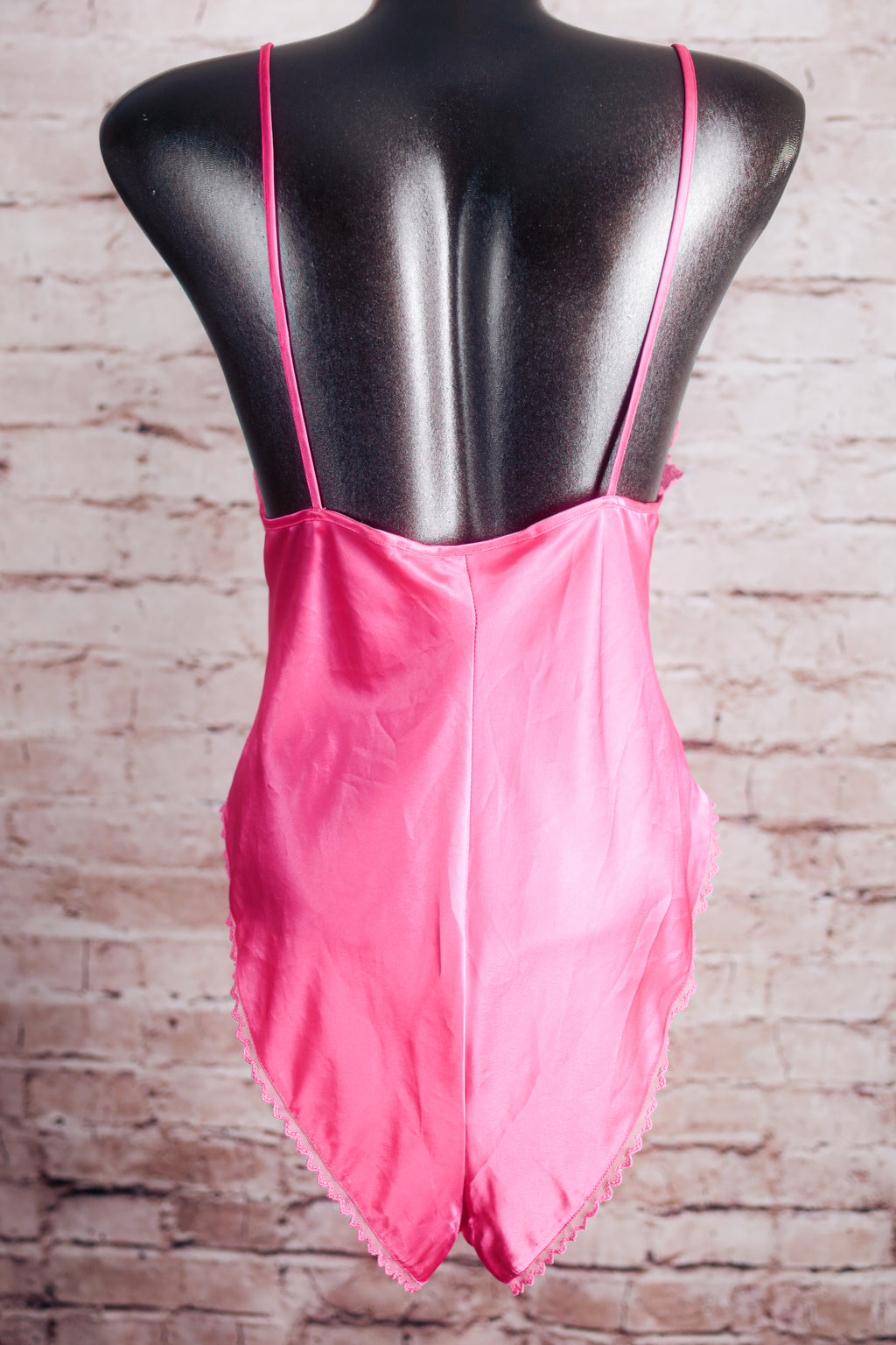 Victoria's Secret Vintage 90s Gold Label Satin Lingerie Teddy Medium Pink