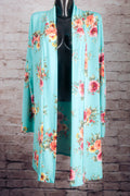 Frumos USA-made Floral Stretchy Comfy Satin Robe Wrap Small / Medium