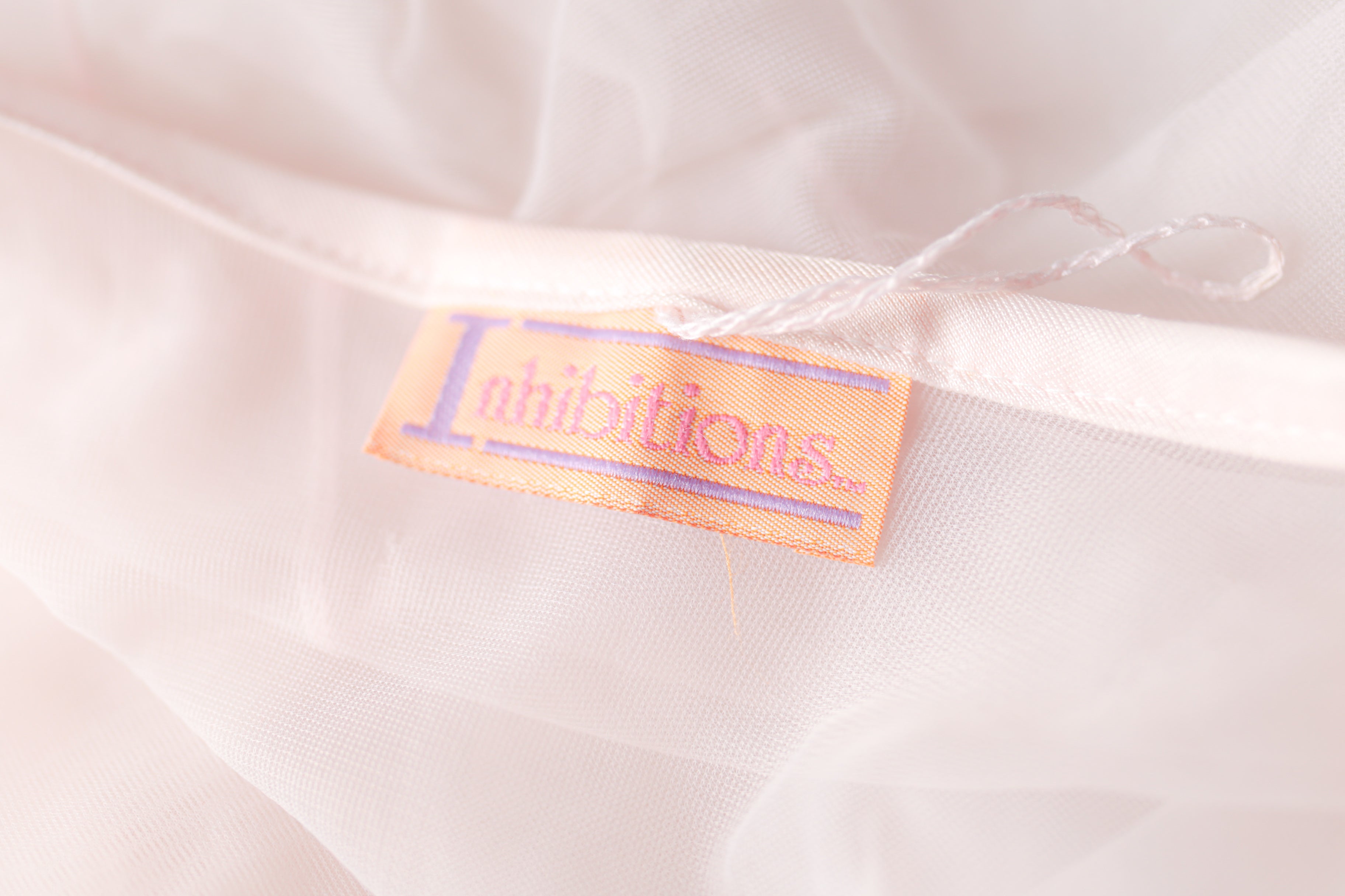 Inhibitions Vintage Sheer Mesh Peignoir Shawl Negligee Lingerie Medium Pink