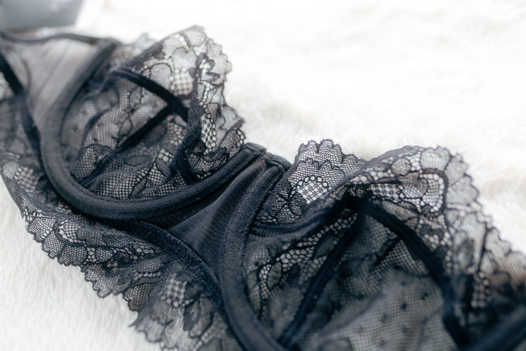 Zara Lingerie Unlined Lace Underwire Strapless Balconette Bra Black 34B NEW
