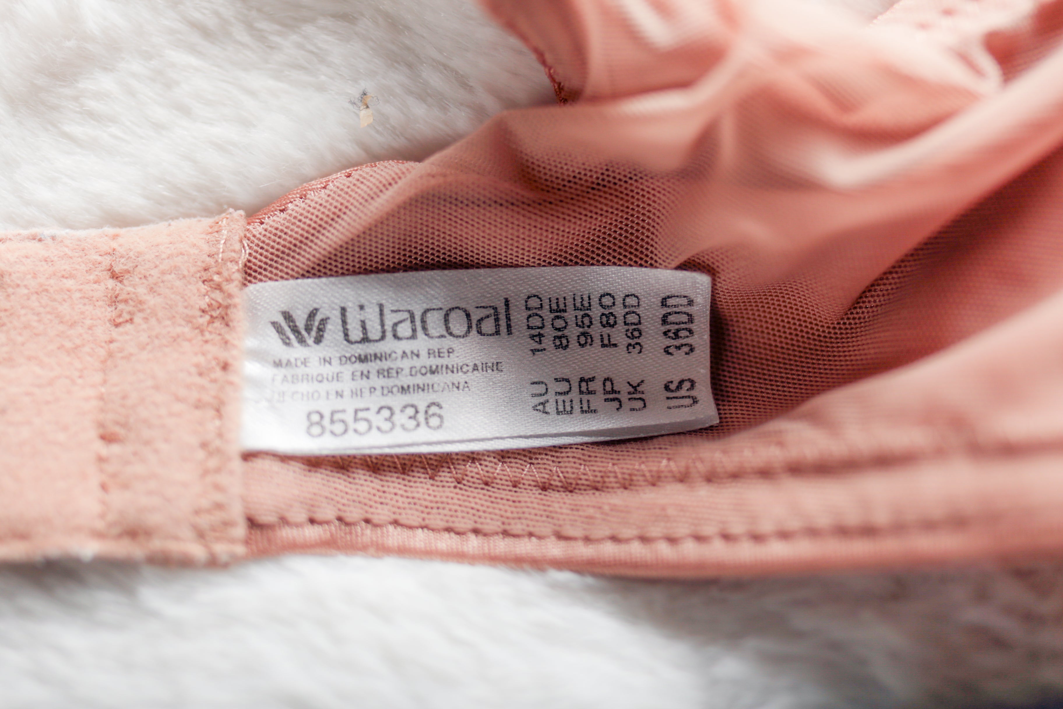 Wacoal 36DD Elevated Allure 855336 Unlined Sheer Breathable Underwire Bra Beige