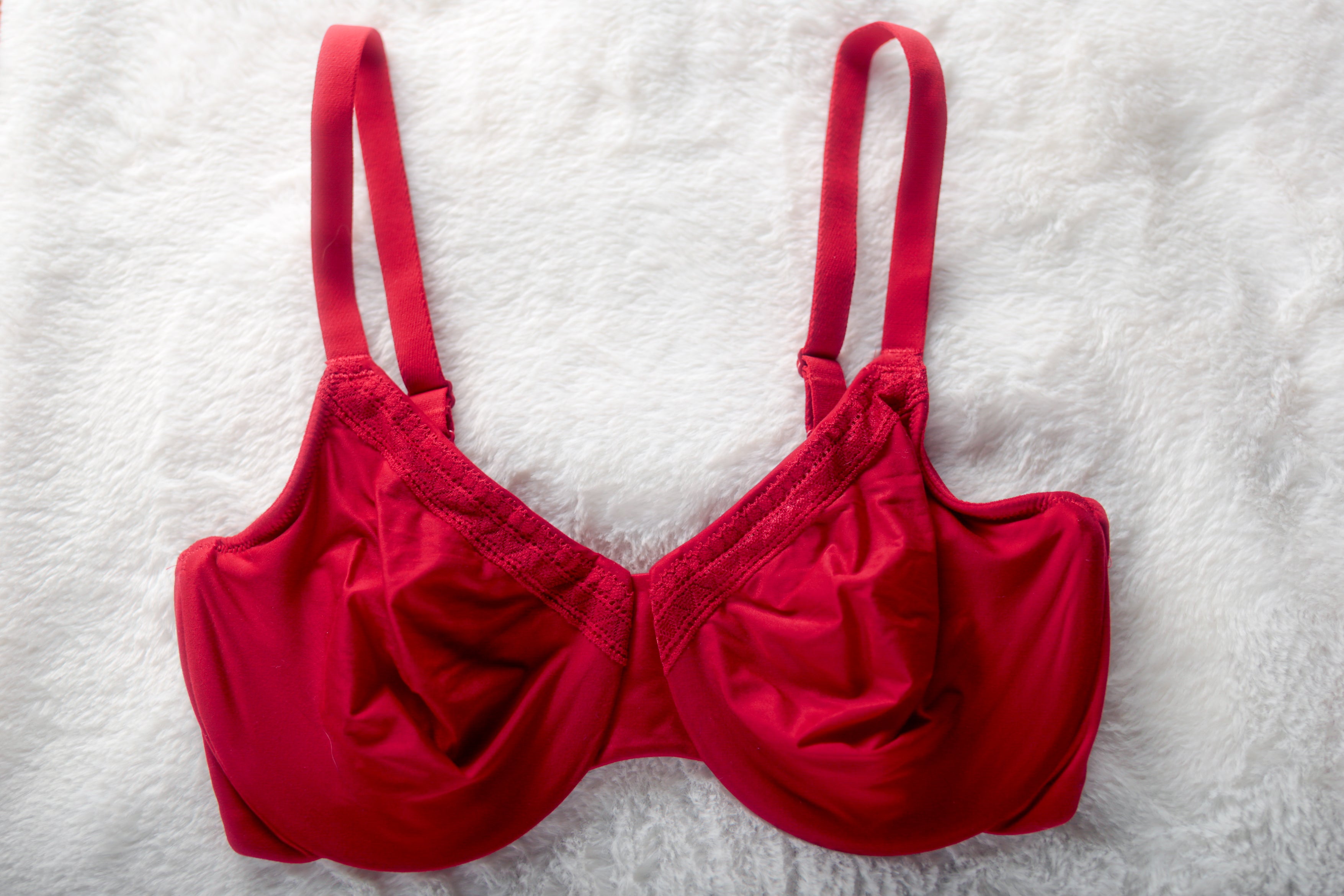 Wacoal 34DD Perfect Primer Full Figure 855213 Underwire Bra Red