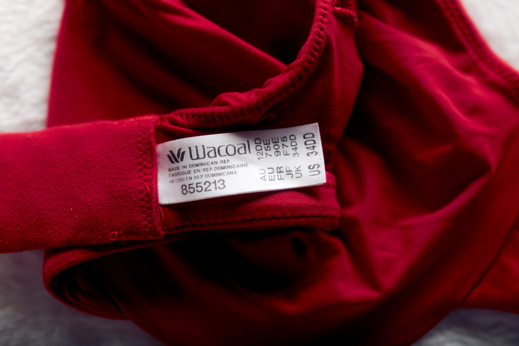 Wacoal 34DD Perfect Primer Full Figure 855213 Underwire Bra Red