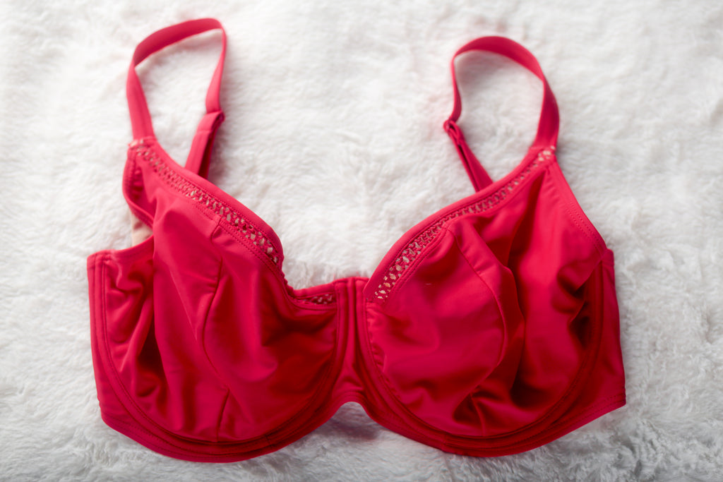 Curvy Kate US 32N UK 32JJ First Class Balcony Bikini Top Balconette Underwire Swim Bra Red