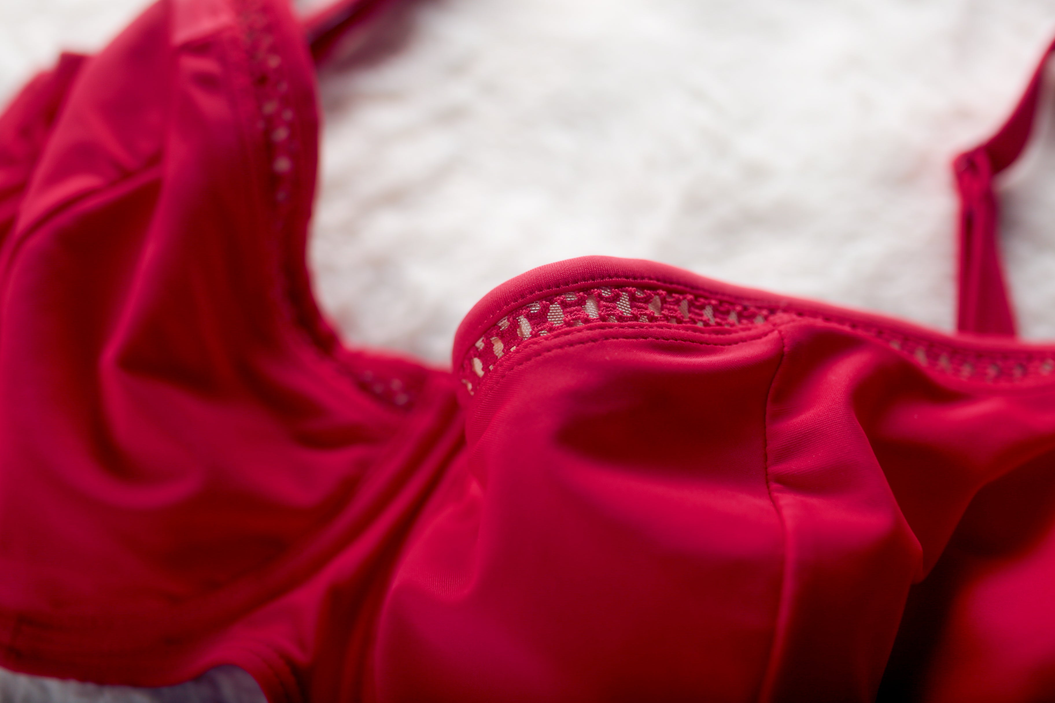 Curvy Kate US 32N UK 32JJ First Class Balcony Bikini Top Balconette Underwire Swim Bra Red