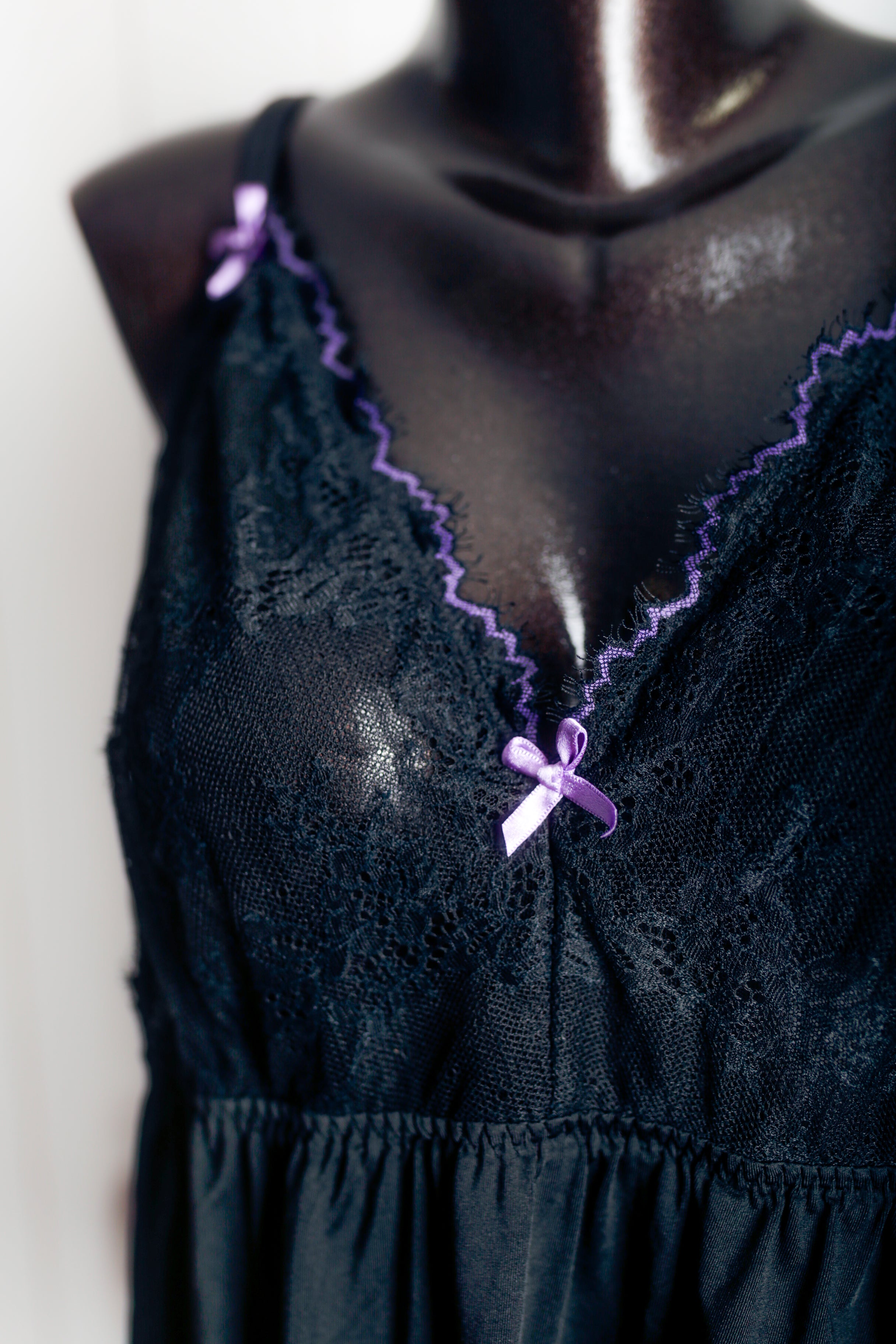 Cacique Sheer Unlined Lace Babydoll Chemise Lingerie 22 / 24 Black