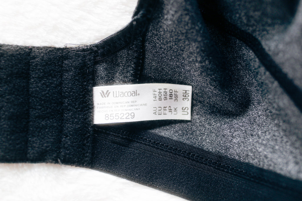 Wacoal 855229 Brandi Underwire Sports Bra Black Gray 36H