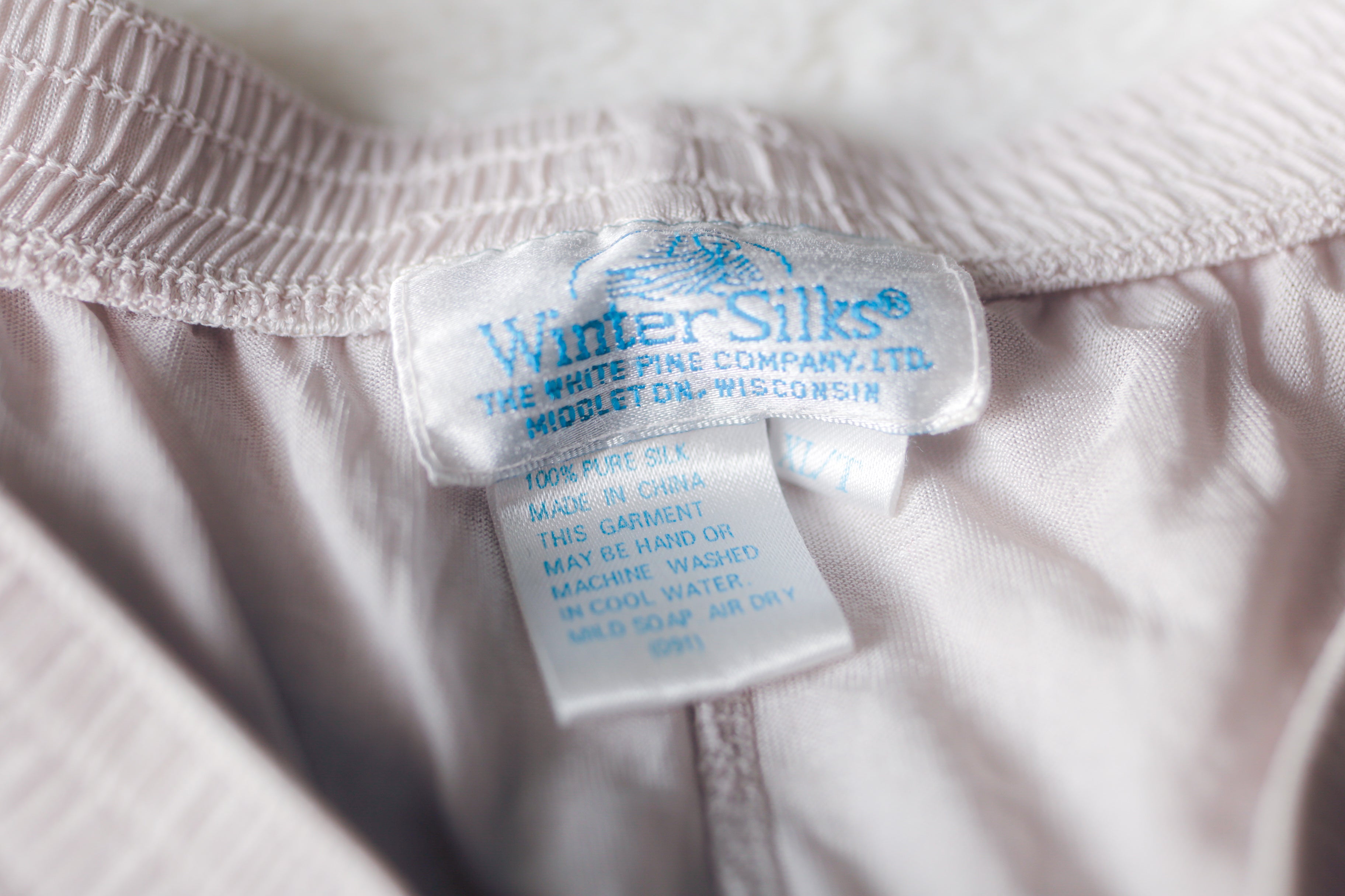 WinterSilks Vintage 100% Silk Base Layer Sleep Pajama Pants XL