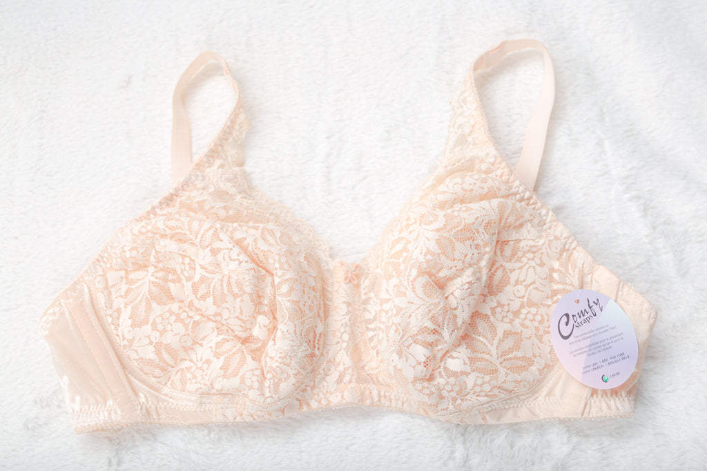 Naturalwear C165 Retro Breathable Lace Soft Cup Wireless Full Coverage Bra 42C NEW