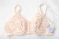 Naturalwear C165 Retro Breathable Lace Soft Cup Wireless Full Coverage Bra 42C NEW