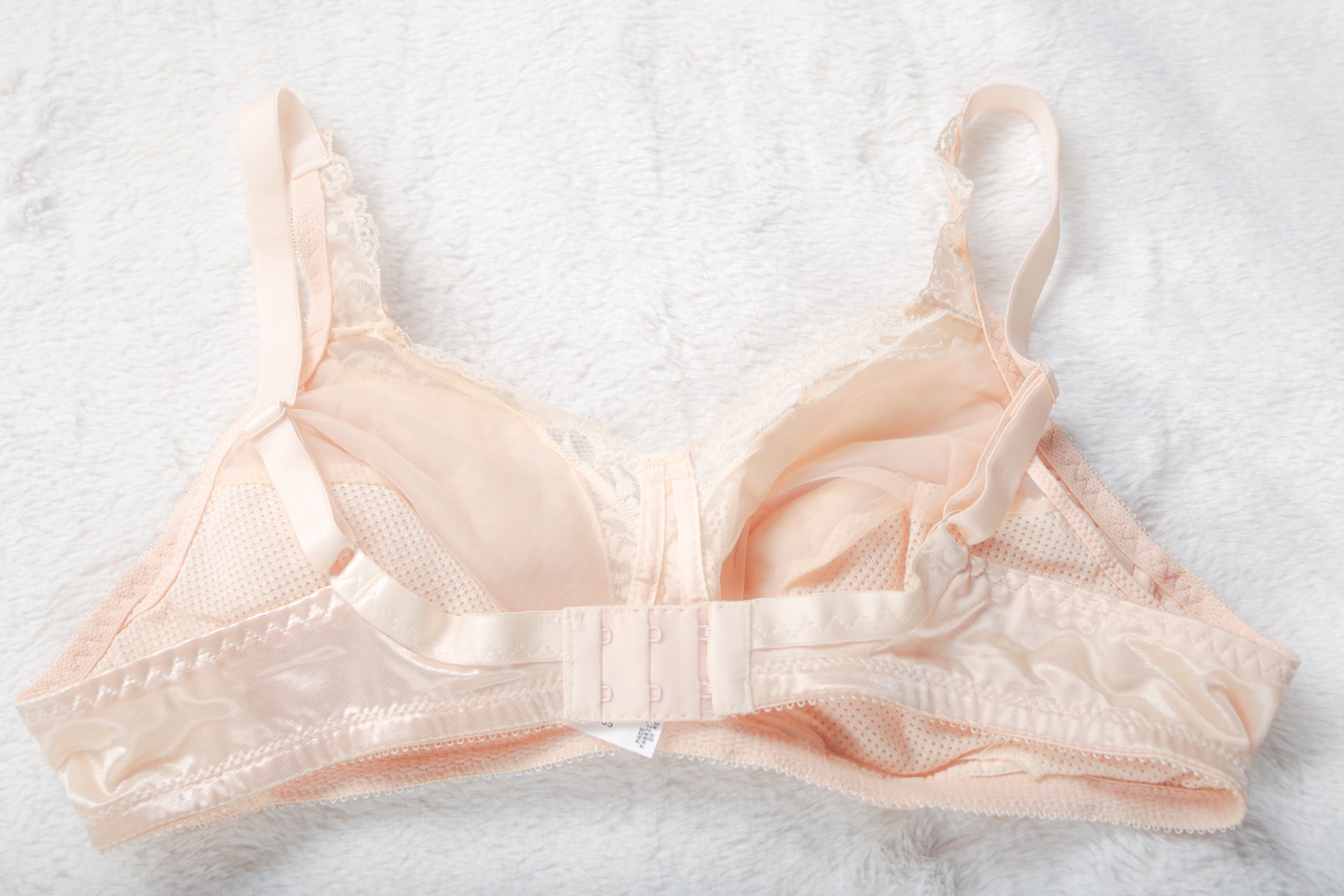 Naturalwear C165 Retro Breathable Lace Soft Cup Wireless Full Coverage Bra 42B NEW
