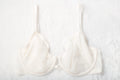 Auden Unlined Sheer Mesh Demi Underwire Seamless Breathable Bra White 34D
