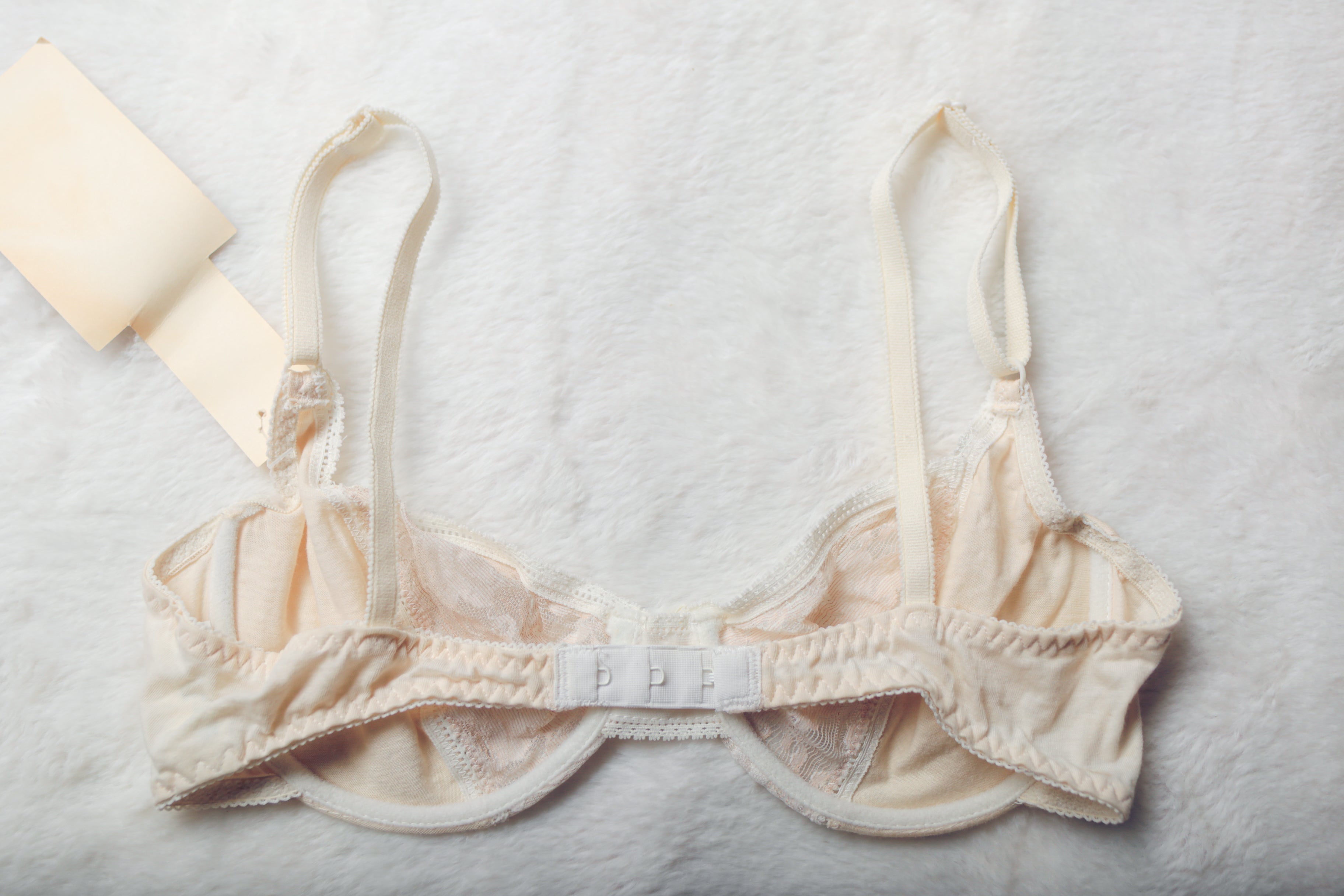 Rio 34C Vintage Unlined Satin Lace Demi Bra Ivory NEW