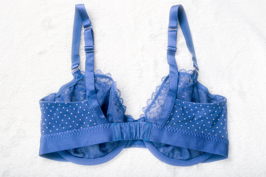 b.tempt'd Express Yourself 951151 Embroidered Breathable Unlined Lace Bra Blue 34DD