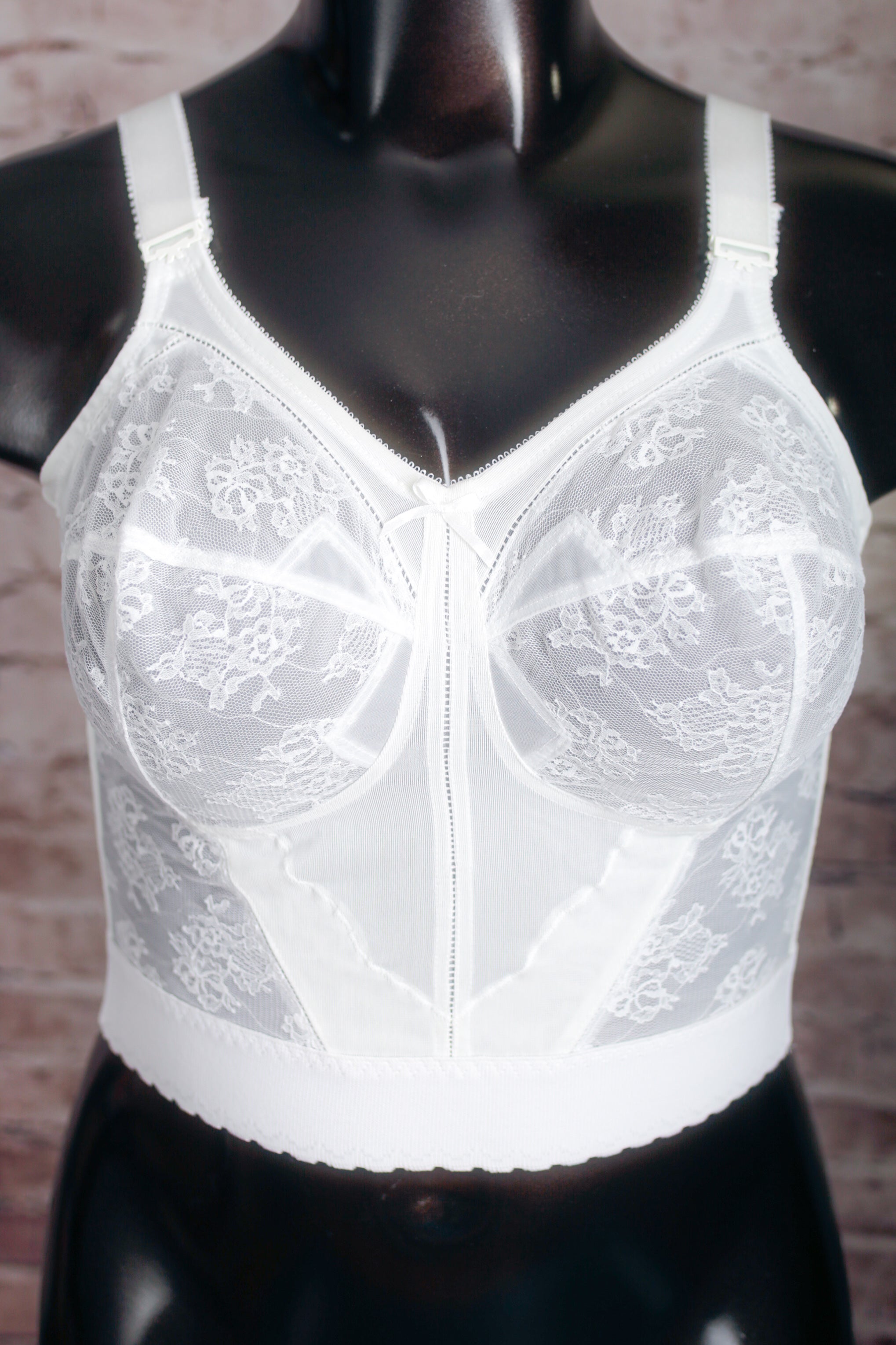 Bali Vintage 3300 Pointy Bullet Corset Bustier Bridal Shapewear Bra White 40B