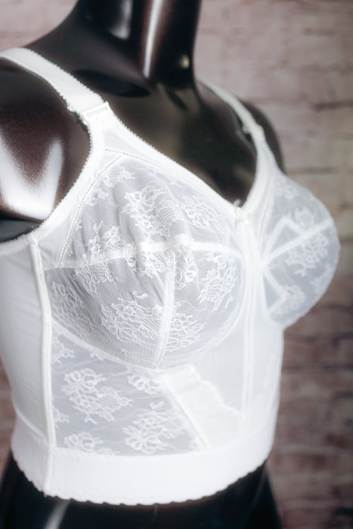 Bali Vintage 3300 Pointy Bullet Corset Bustier Bridal Shapewear Bra White 40B