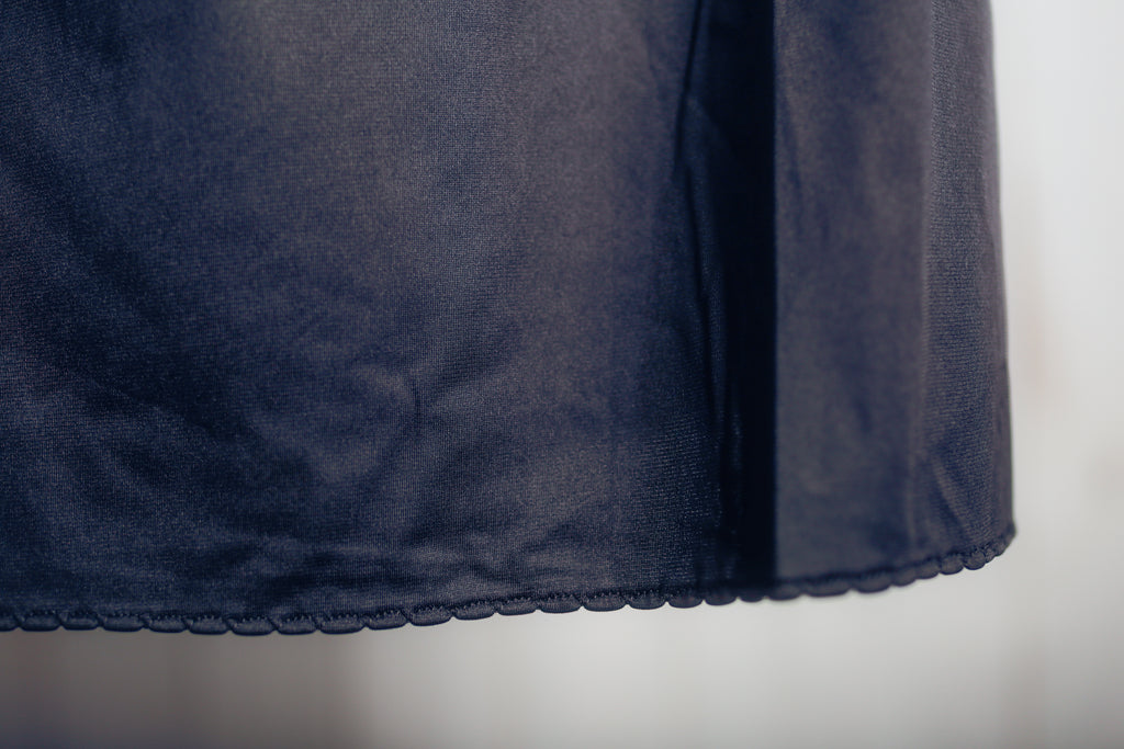 Vanity Fair Vintage Tricot Collection Double Slit Black 32" Long Half Slip XL NEW