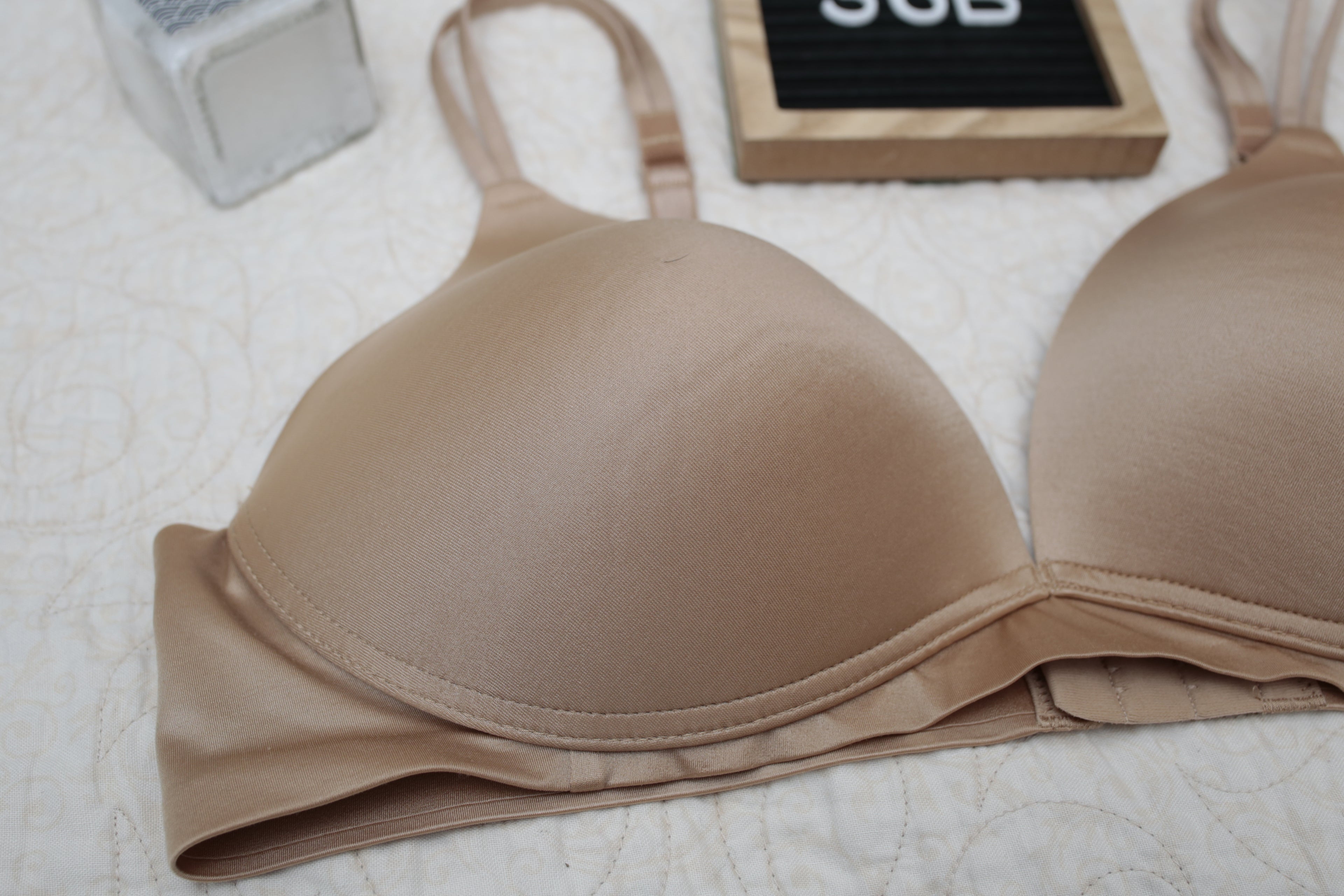 Ambrielle 36B Everyday Wirefree Multiway T-shirt Bra Beige