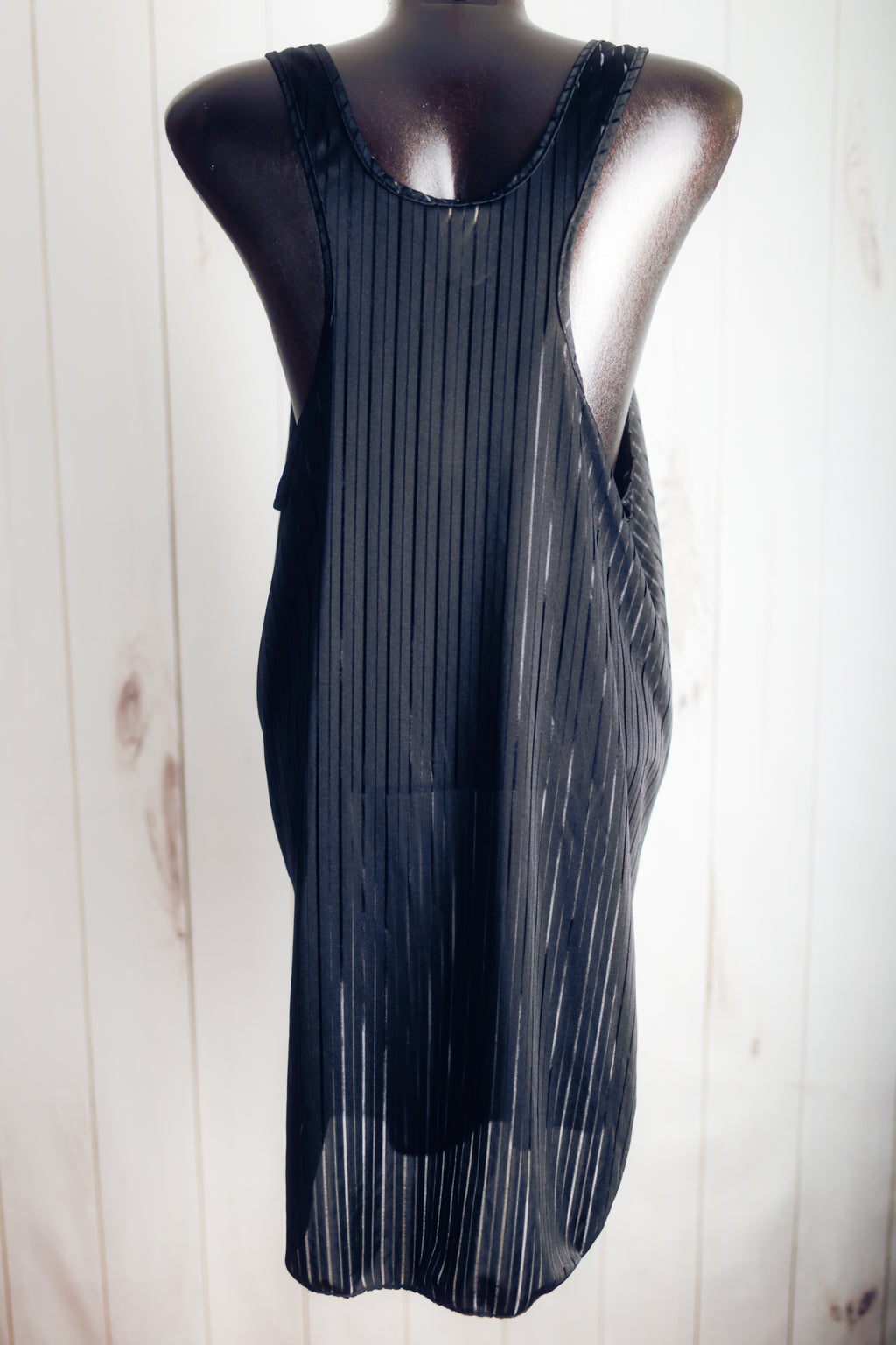 Undercover Wear Vintage Sheer Unlined Mesh Babydoll Chemise Lingerie Large Black