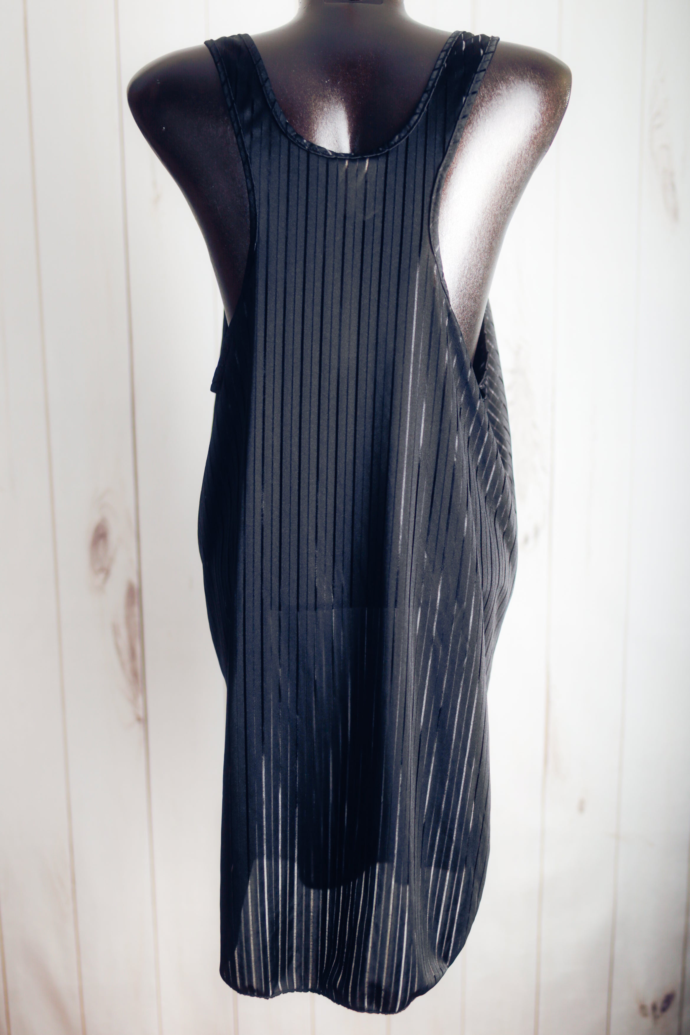 Undercover Wear Vintage Sheer Unlined Mesh Babydoll Chemise Lingerie Large Black