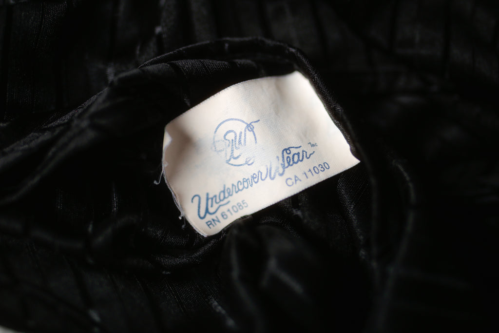 Undercover Wear Vintage Sheer Unlined Mesh Babydoll Chemise Lingerie Large Black