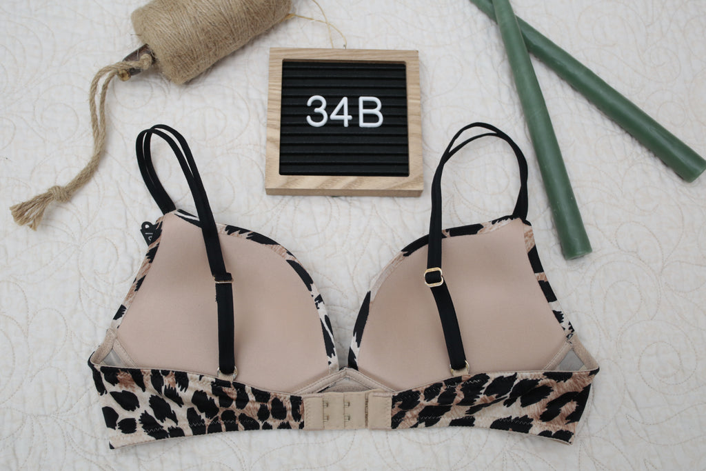 Victoria's Secret 34B Very Sexy Wireless Bra Leopard Cheetah Print