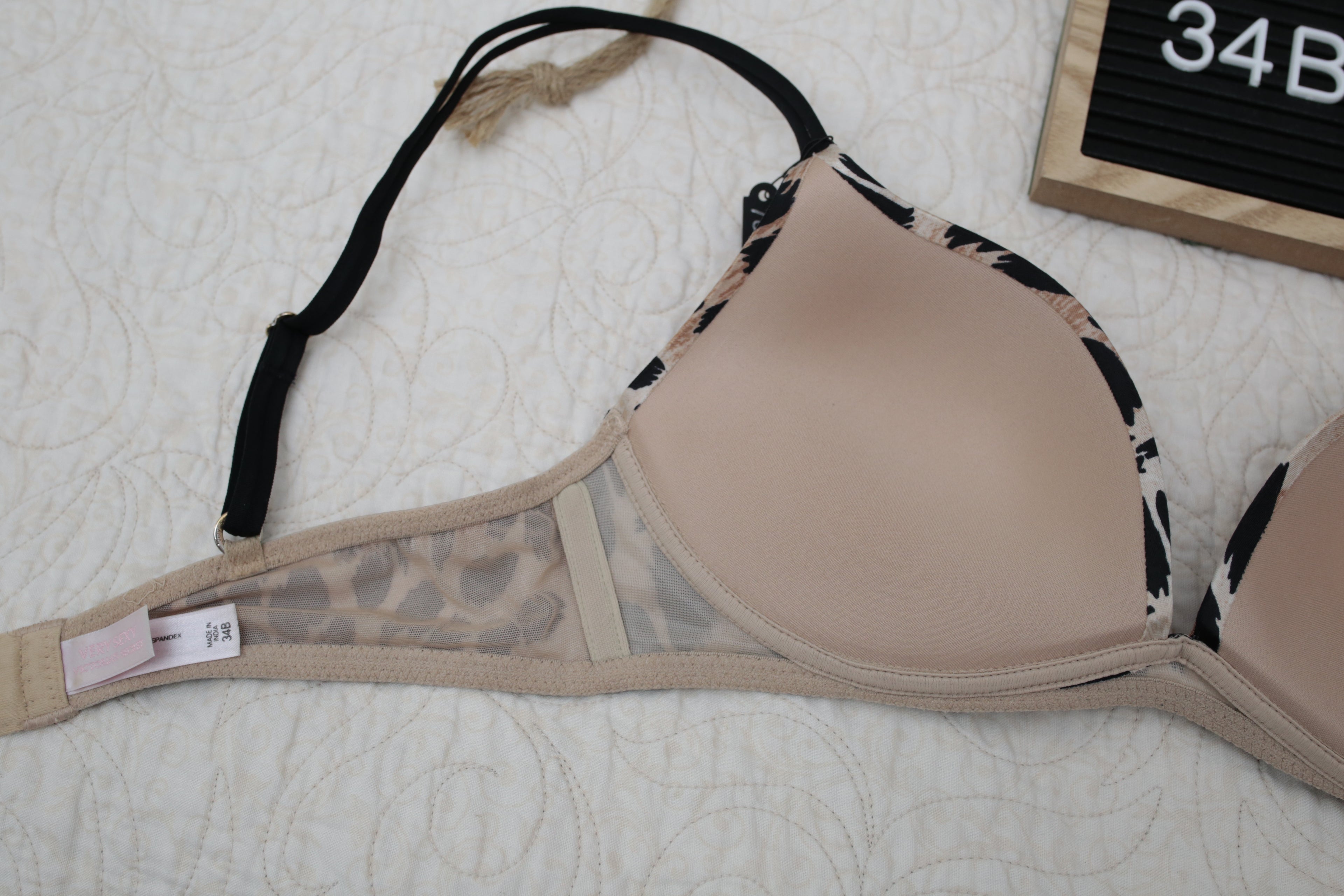 Victoria's Secret 34B Very Sexy Wireless Bra Leopard Cheetah Print