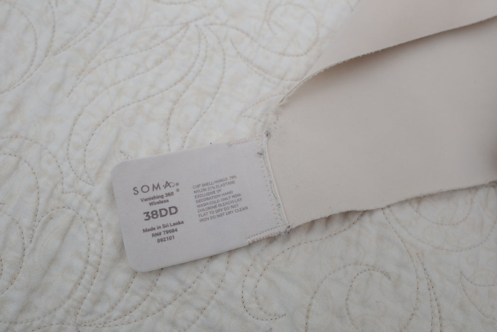 Soma 38DD Vanishing 360 Wireless T-shirt Bra Light Taupe